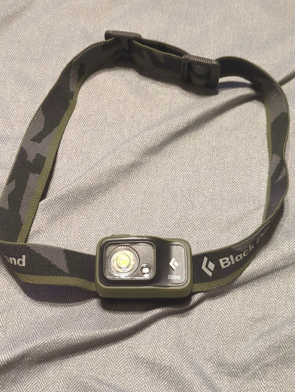 Black Diamond Cosmo Headlamp in Olive Green and Black